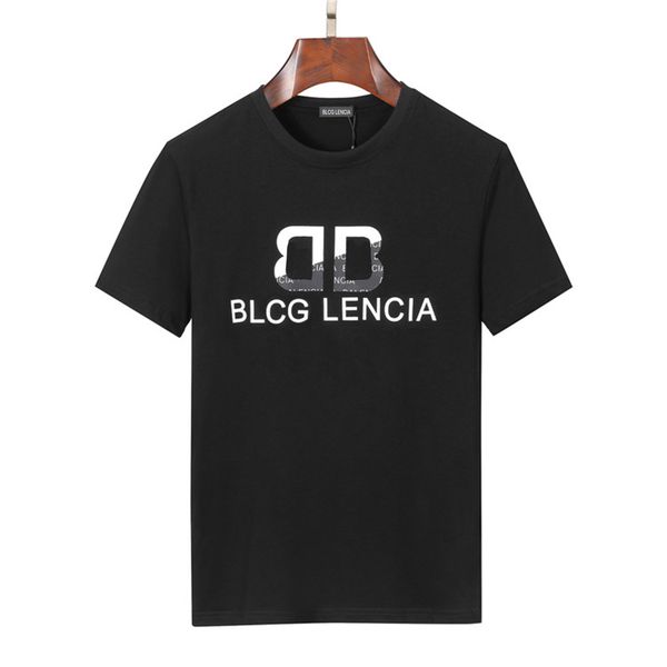 

blcg lencia 2023 summer new 100% cotton fabric t-shirt men print color mens designer t shirt paris fashion tshirts 22425, White;black
