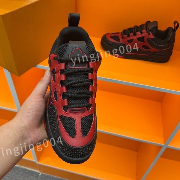 

2023 luxurys men's trainers designer man's casual shoes quality men lace-up sneakers outdoor runing sport shoe fashion mens basket, Black