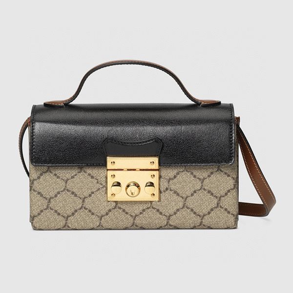 

designer bag womens leather handbag mini print shoulder bag vintage clasp crossbody bag multi-function phone bag 652683