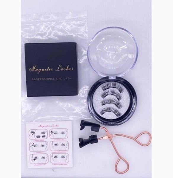 

magnetic false eyelashes with applicator 3d natural for mink eye las hes extension long reusable faux cils magnetique4641382