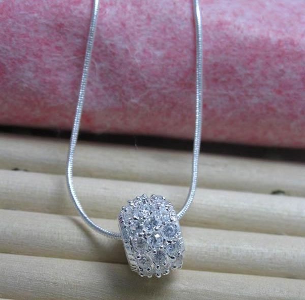 

whole retail lowest christmas gift 925 silver fashion jewelry necklace n882101140