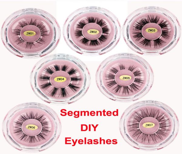 

segmented false eyelashes makeup diy lash extension volumizing wisps faux mink eyelash handmade dramatic clusters curl natural sec2689247
