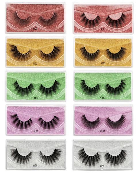 

false eyelashes fiber imitation mink hair lashes 1 pair natural 3d curling single pairpacking burgundy yellow green purple si2751407