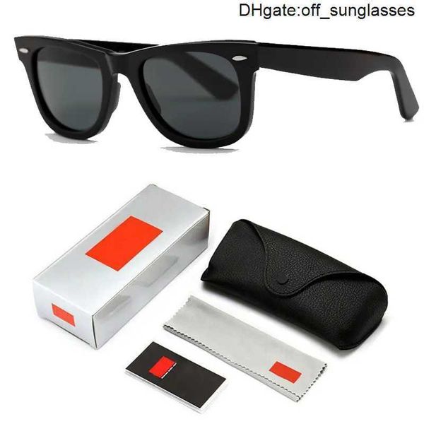 

wayfarer ray sunglasses men women acetate frame size 52mm 54mm glass lenses ban sun glasses for male gafas de sol mujer with box z7ei, White;black