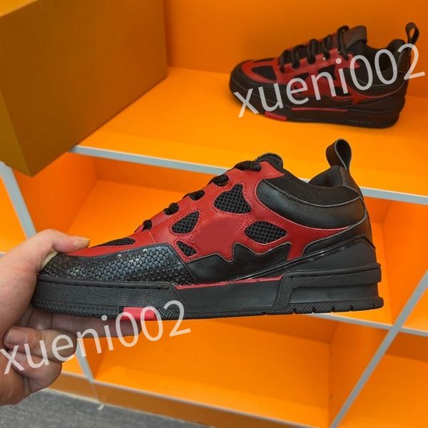 

luxurys designer casual shoes men women sneakers technical fabric breathable shoes chunky rubber sole walking party shoes, Black