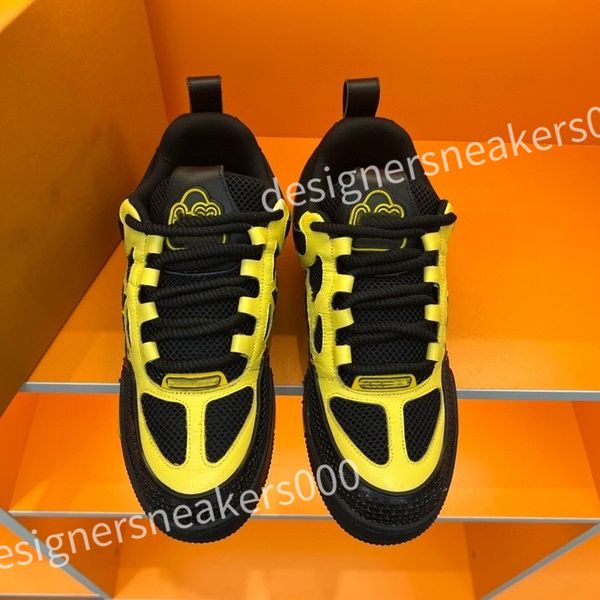 

designer running shoes men sports casual shoes ccity sneaker woman trainer calfskin reflective sneakers, Black