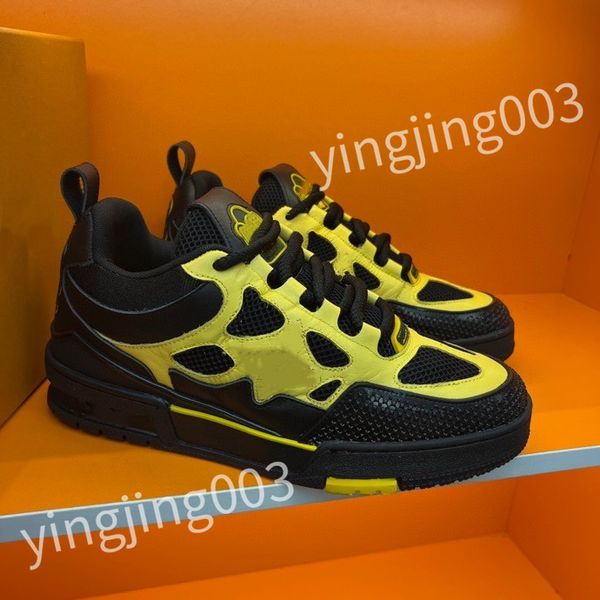 

2023 new designer casual shoes sneakers leather embroidered black men chaussures white shoe walking sports platform trainers