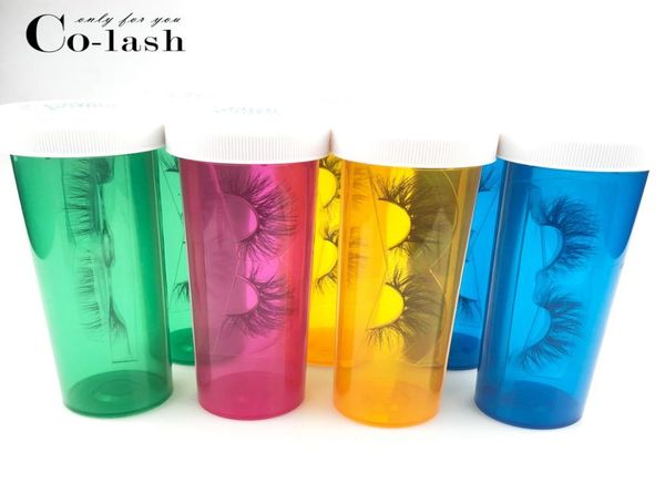 

pill eyelash packaging box custom logo fake 3d mink eyelashes boxes faux cils lash stripe empty case1581209