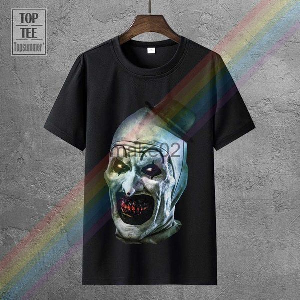 

men's t-shirts terrifier art the clown horror cult movie tshirt all sizes new homme plus size tee shirt x0621, White;black