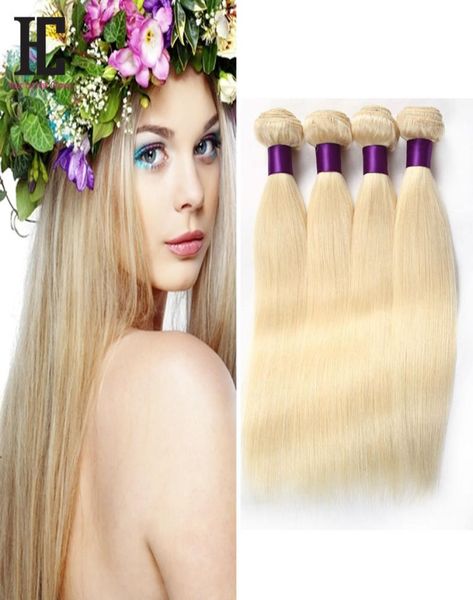 

613 blonde virgin hair 4pcs lot brazilian virgin straight human hair weave blonde brazilian hair weave bundles hc products9535360, Black