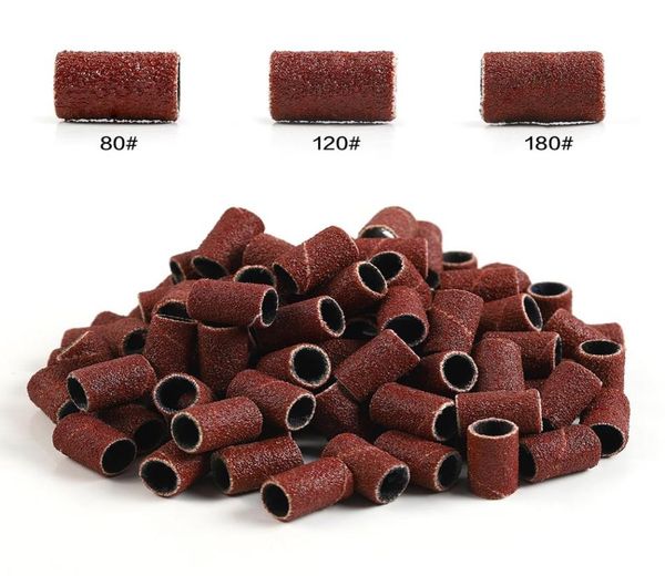 

300pcsset nail art sanding bands apparatus for manicure gel nail polish remover file for electric drill machine accessories bit1824963