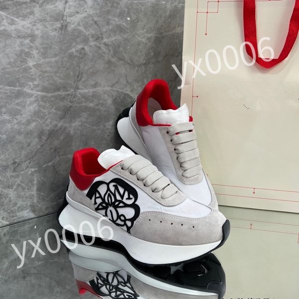 

new luxury designer men causal shoe fashion woman canvas leather lace up platform sole sneakers white black mens womens letter 35-46