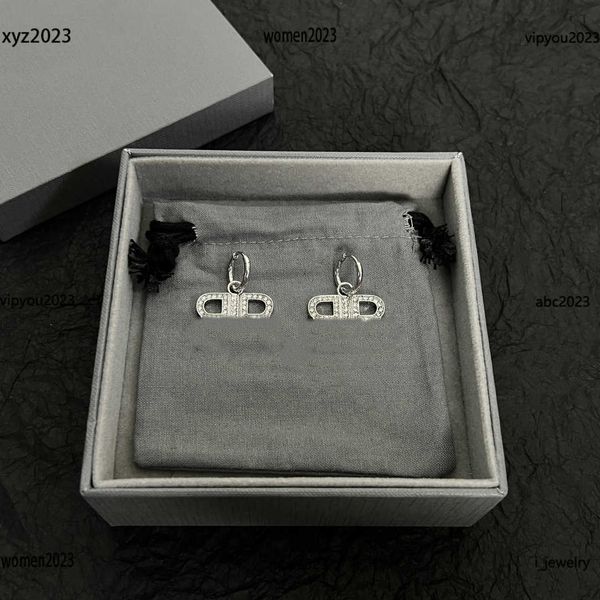 

women designer earrings symmetric logo pendant jewelry diamond earring new arrival #including box, Silver