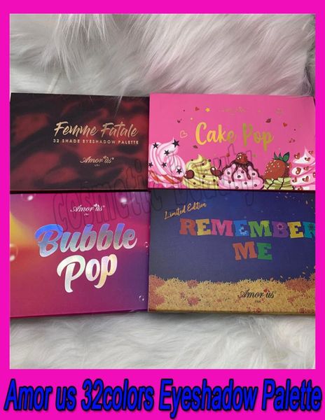 

2020 new makeup amor us 32colors eyeshadow palette remember me bubble pop cake pop famme fatale matte shimmer eye powder2096233