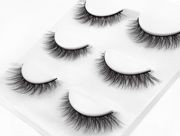 

3d mink hair false eyelashes eye lash natural cross eyelashes 3 pairsbox6299458