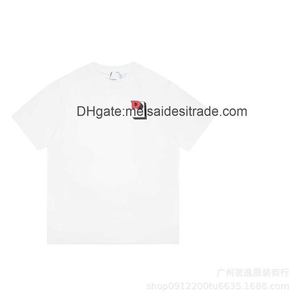 

aaaaa designer luxury t-shirt bur brand the correct version bu family letter pattern printed t-shirt loose casual high street versatile coup, White;black