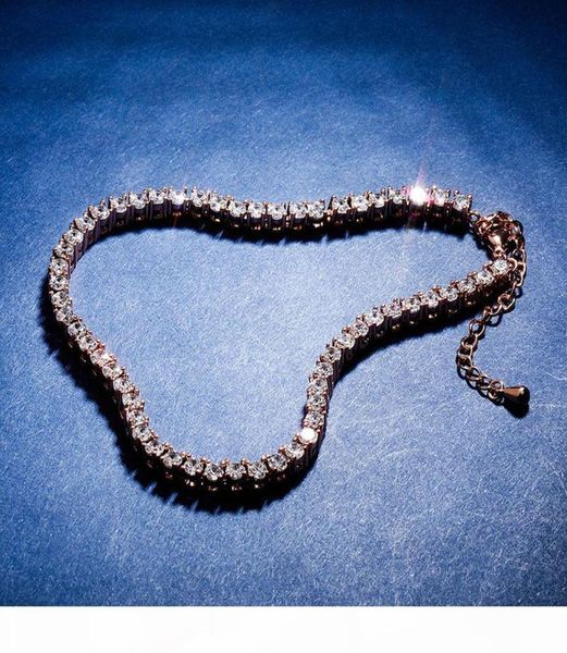 

ankle bracelets luxury designer jewelry women fashion initial anklets diamond tennis chain iced out hip hop jewerly bling charms a5899440, Red;blue