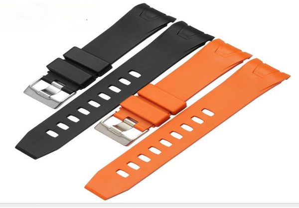 

watchband 20mm 22mm black orange straps stainless steel pin for omega 290150917994918, Black;brown