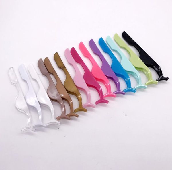 

plastic eyelashes tweezers in bulk false eyelash applicator lash cleaning tool lashes extension auxiliary clamp tools whole2221320