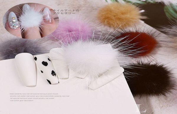 

cute furball nail art decorations for women 2021 fashion diy nails accessories for manicure design6704059, Silver;gold