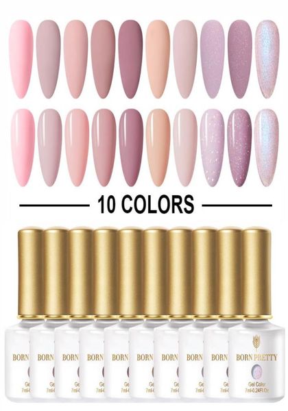 

nail gel polish set soak off uv led 7ml hybrid semipermanent varnish art kit coat manciuringnailnailnail8787277, Red;pink
