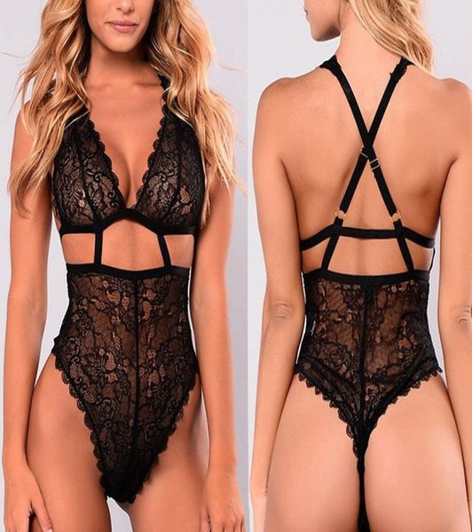 

lingerie hollowout onepiece threepoint0123455939389, Red;black