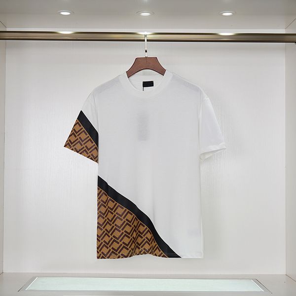 

mens t shirts round neck tees solid color summer cotton letter printing shirt short sleeved fashionable couple t-shirt brand designer, White;black