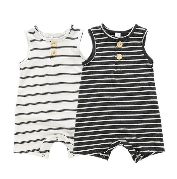 

summer baby striped rompers clothes infants striped soft cotton jumpsuits boutique kids casual jumpsuit clothings m19386676284, Blue