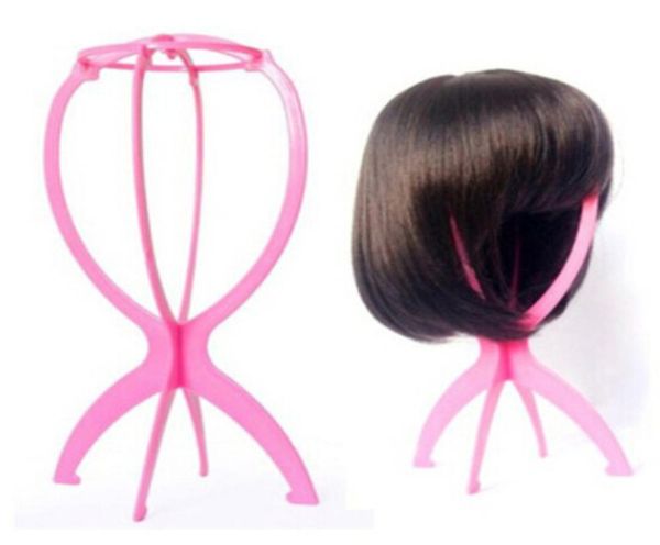

wig stand folding hard plastic stable durable hair support display wigs hat cap holder tool 5472042, White