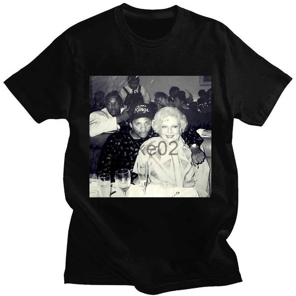 

men's t-shirts classic eazy e with betty white golden girls tshirt men women vintage tshirts cotton tee shirt oversize harajuku streetw, White;black