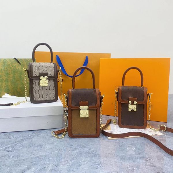 

fashion designer bag small crossbody bag mobile phone bag womens purses and handbags chain sling bag satchel bags for women high end metal b
