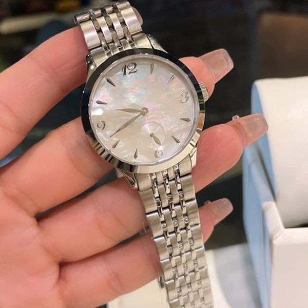 

women watch 32mm quartz movement business wristwatch fashion montre de luxes watch for ladies, Slivery;brown