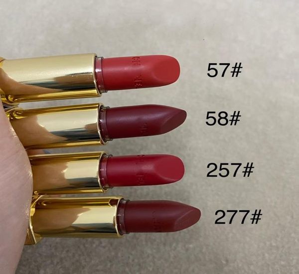 

new quality metal tube brand lion head lipstick rouge lure velvet 4 colors4528727