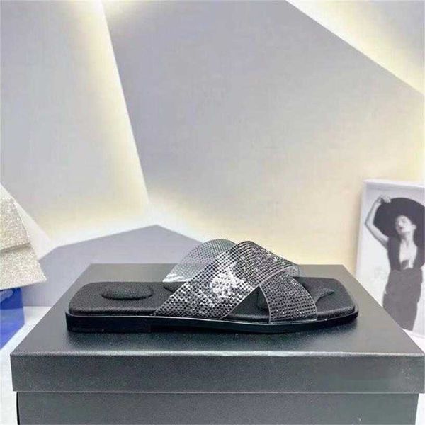 

summer fashion women's leather designer slippers velvet sandals classic party wedding gold comfort 35-41, Black