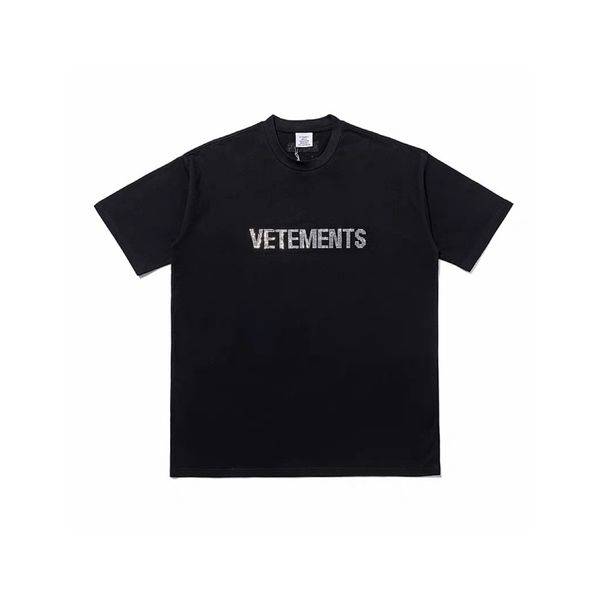 

goods in stock vtm vite cute new water diamond loose short sleeve, White;black