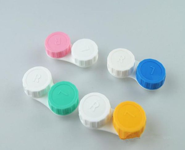 

popular colorful contact lens case lovely colorful dual box double case lens soaking case epacket 7477426