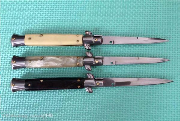 

good feel 9 inch mafia knives auto stiletto pocket knife godfather 440 folding edc steel camping tactical stainless blade tool jl9574076