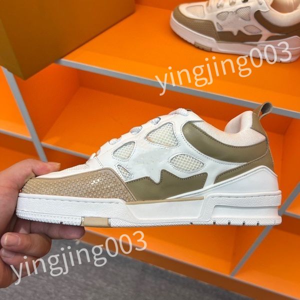 

luxury designer casual shoes sneakers leather embroidered black men chaussures white shoe walking sports platform trainers