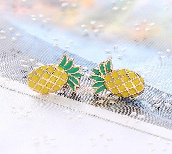

new fashion stud earrings pineapple earrings cute beautiful birthday party earrings for women jewelry gift8864076, Golden;silver