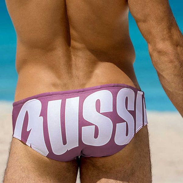 

men's swimwear new men's swimming trunks fashion letter printing triangle swimwear european american low waist beach shorts summer