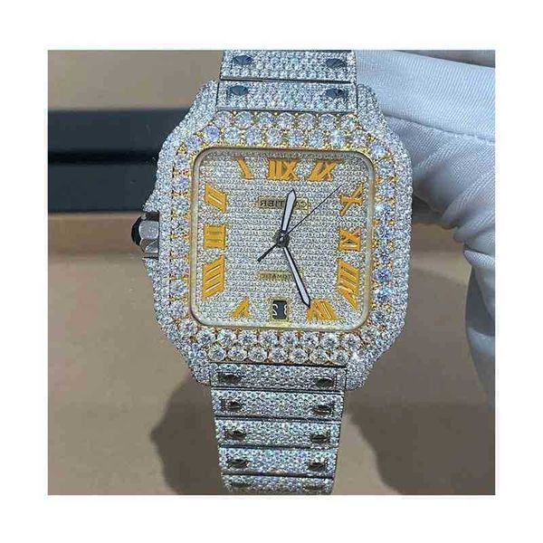 

digner watch custom luxury iced out fashion mechanical watch moissanit e diamond ship, Silver