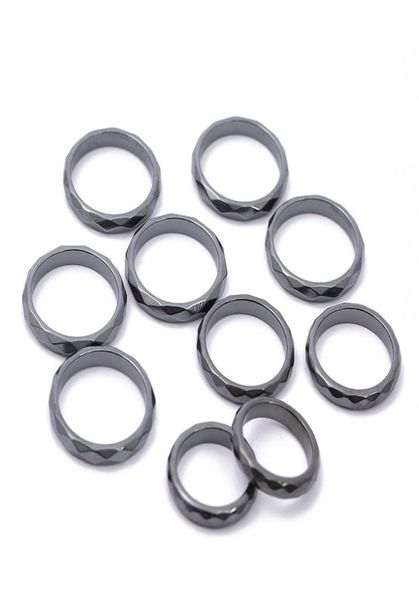 

no magnetic hematite ring 4mm wide mix 6 to 1301234564743261, Silver