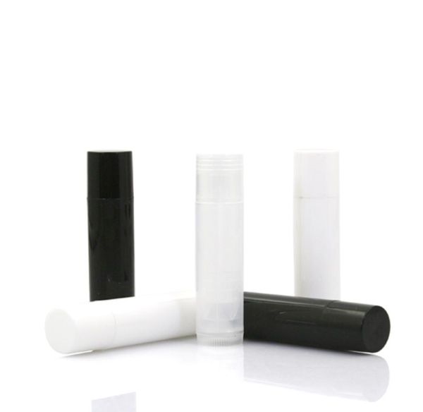 

diy empty lipstick bottle lip gloss tube lip balm tube container with cap clear black white sample container f30798327406