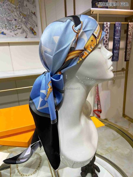 

15 style silk scarf head scarfs for women winter luxurious silk high end classic letter pattern designer shawl scarves new gift easy to matc, Blue;gray