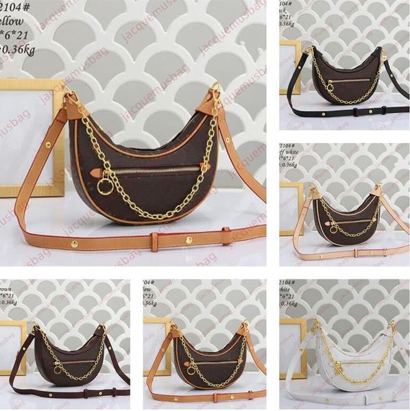 

loop half-moon bags designer croissant totes handbags women shoulder crossbody chain bag luxurys pu monograms coin purse ls underarm wallet