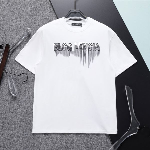 

blcg lencia 2023 summer new 100% cotton fabric t-shirt men print color mens designer t shirt paris fashion tshirts 22438, White;black