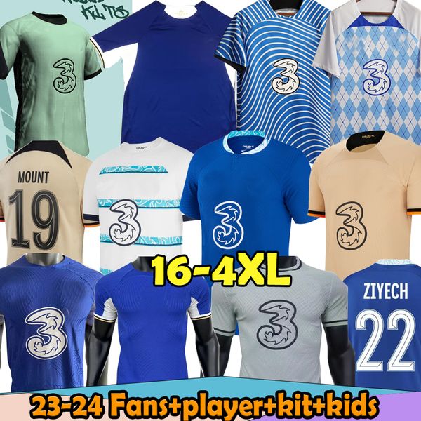 

16-4xl 23/24 cfc soccer jerseys sterling mount t. silva cucurella koulibaly pulisic mount kante 22 23 24 enzo mudryk felix sterling fofana m, Black;yellow