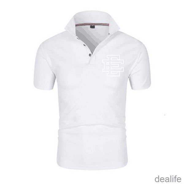 

mens ee tees designer polo shirts fitness short sleeved eric emanuel t-shirts men and women summer hip hop letterhead oversized casual lapel, White;black