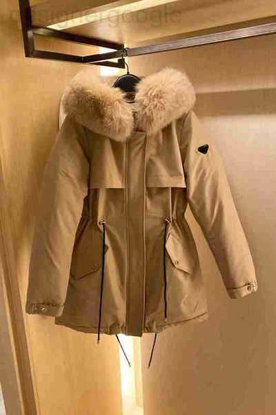 

women's jackets designer 2020 winter jacket fox fur collar long parkas women wool liner solid plus size hooded cotton padded thick, Black;brown