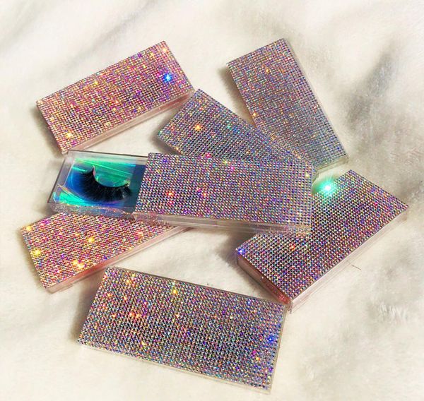 

custom packaging glitter rhinestone lash case 3d 5d mink eyelashes6516523